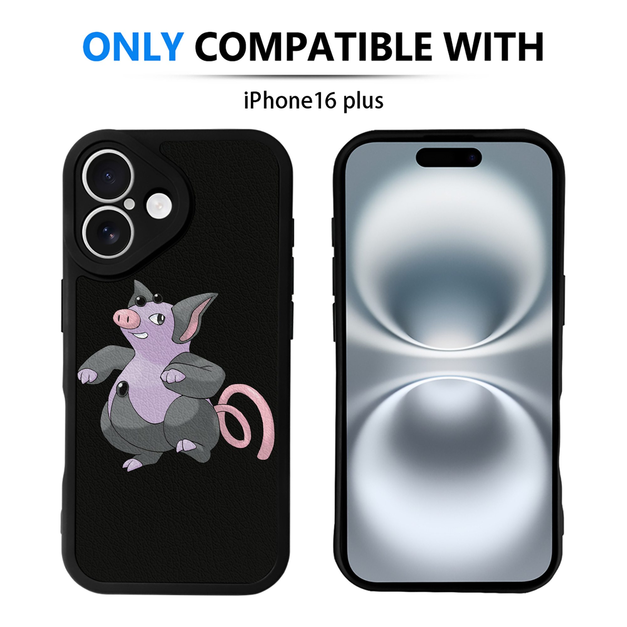 （画像用） ポケットモンスター Pokémon 【iPhone 16シリーズ対応】シリコンスマホケース（レザー調） 材質：シリコン